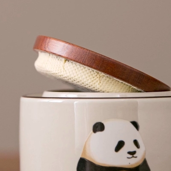 Panda keramička posuda za čaj s otpornim premazom na vlagu, kompaktna i elegantna stolna dekoracija, kreativni stil