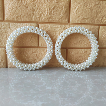 DIY dodaci za ručku torbe s bisernim irizirajućim prozirnim perlama, okruglog oblika