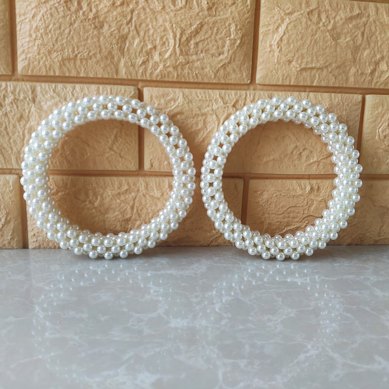 DIY dodaci za ručku torbe s bisernim irizirajućim prozirnim perlama, okruglog oblika