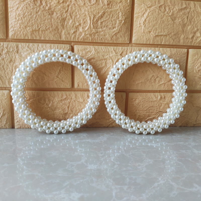 DIY dodaci za ručku torbe s bisernim irizirajućim prozirnim perlama, okruglog oblika