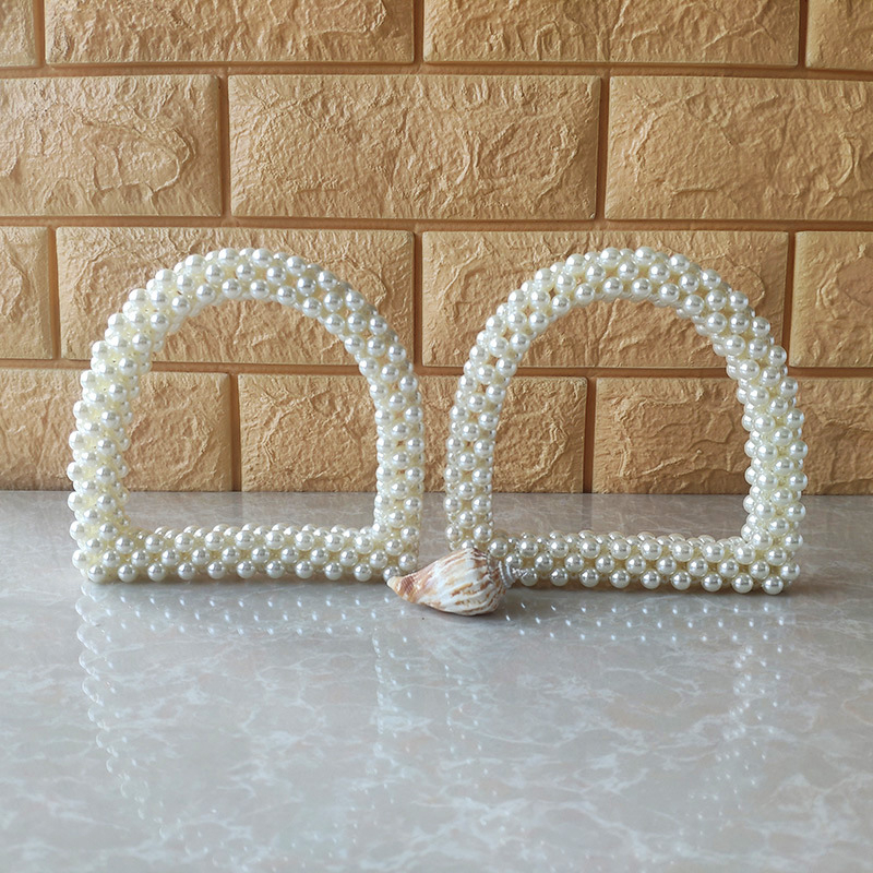 DIY dodaci za ručku torbe s bisernim irizirajućim prozirnim perlama, okruglog oblika