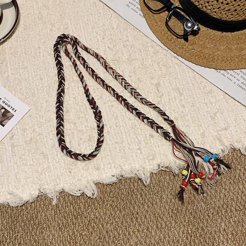 Lanac za struk u boho stilu, pleteni s resicama, svestran dekorativni dodatak