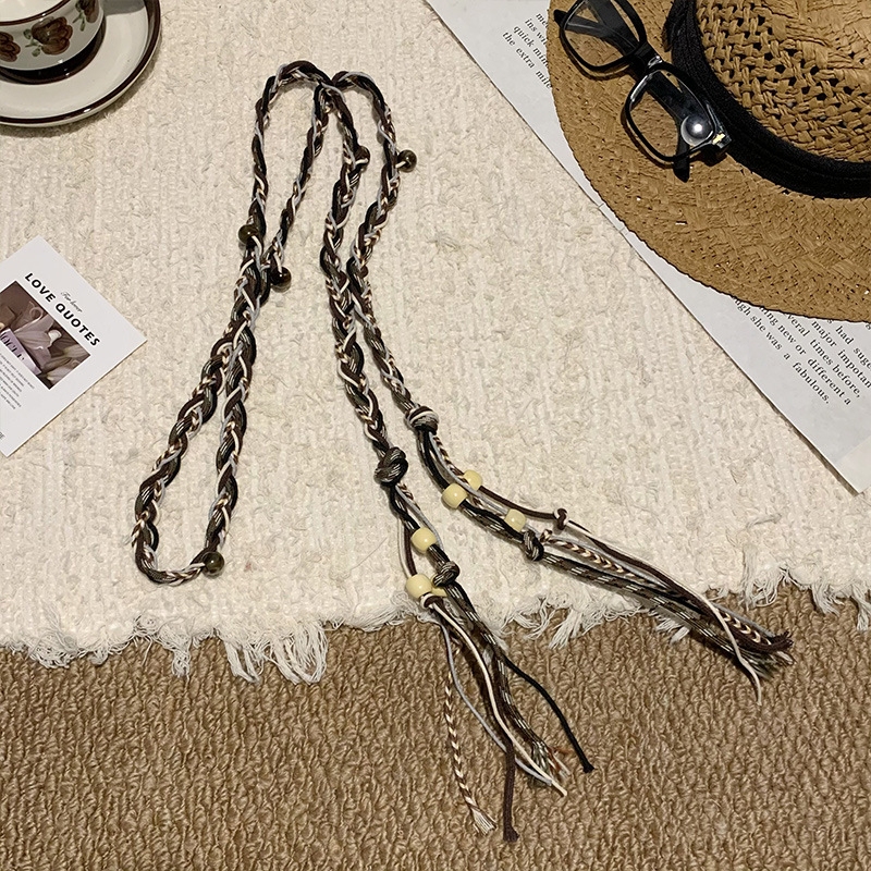 Lanac za struk u boho stilu, pleteni s resicama, svestran dekorativni dodatak