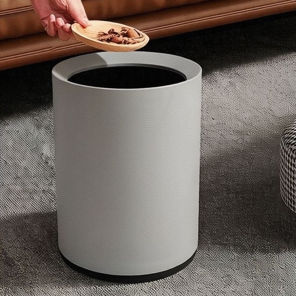 Koš za otpad bez poklopca, dvostruki sloj, cilindričnog oblika, plastični, nordijski minimalistički stil za dom, hotel i gostinjsku kuću