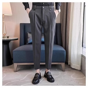 Muške casual hlače od korduroja – proljeće/ljeto, slim-fit, ravni kroj, duljina do gležnja