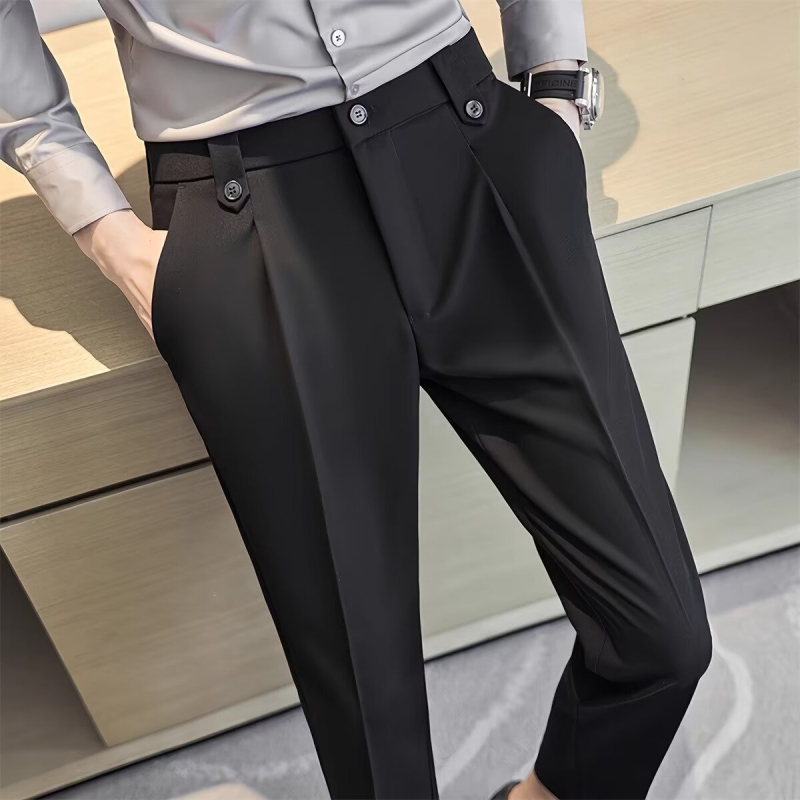 Muške casual hlače od korduroja – proljeće/ljeto, slim-fit, ravni kroj, duljina do gležnja