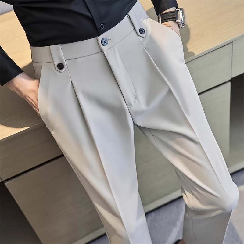 Muške casual hlače od korduroja – proljeće/ljeto, slim-fit, ravni kroj, duljina do gležnja