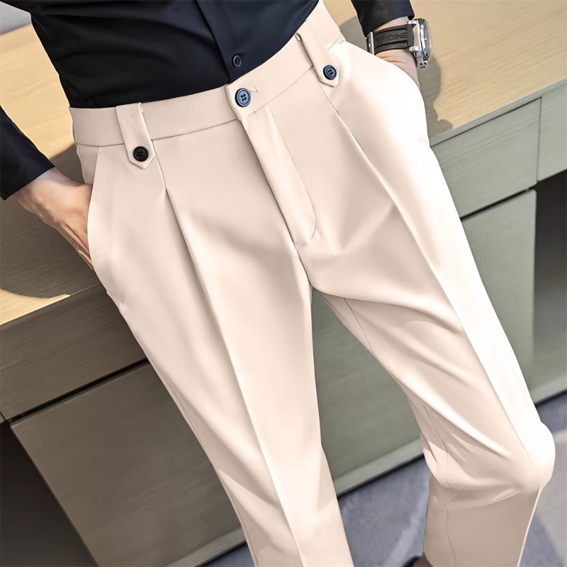 Muške casual hlače od korduroja – proljeće/ljeto, slim-fit, ravni kroj, duljina do gležnja