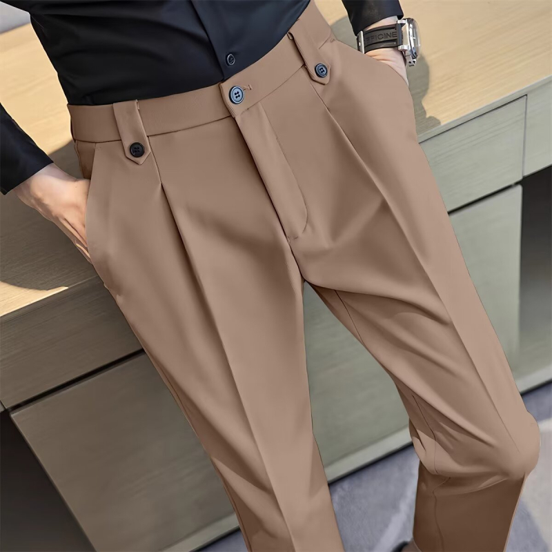 Muške casual hlače od korduroja – proljeće/ljeto, slim-fit, ravni kroj, duljina do gležnja