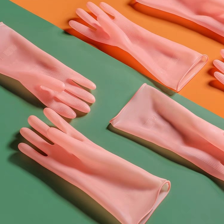 Rebound Kratke dječje latex rukavice za pranje suđa i čišćenje – vodootporne, otporne na habanje, duljina 26 cm