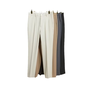 Muške casual hlače uskog kroja, kraće dužine, ljetni stil, moderan drap efekat, profinjen poslovni izgled, formalne hlače od ice silk materijala