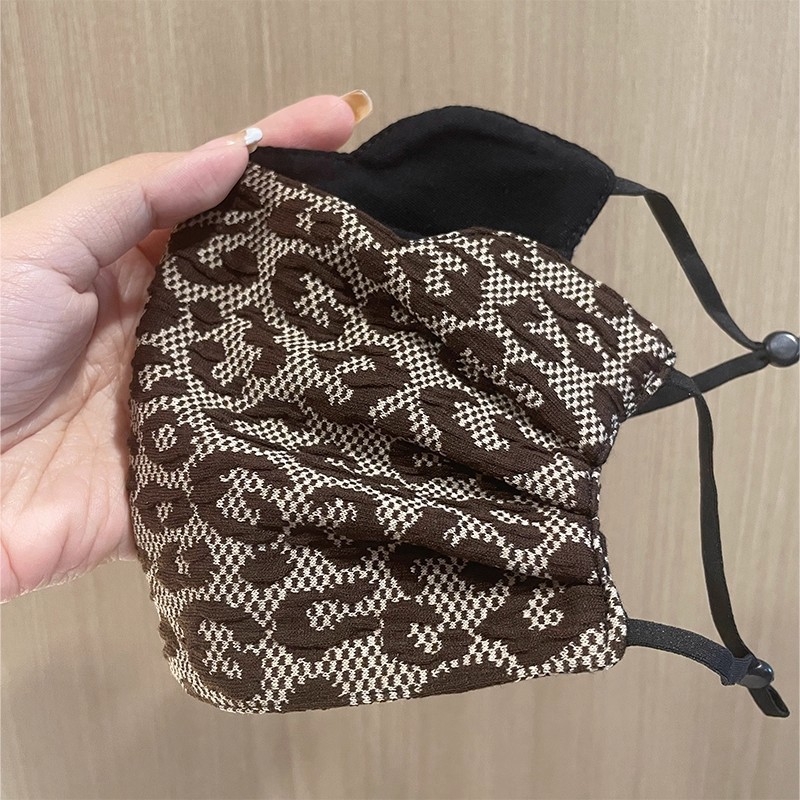 Ženska maska za zaštitu od sunca i vjetra s leopard uzorkom, podstavljena fleeceom od pamuka, UV zaštita