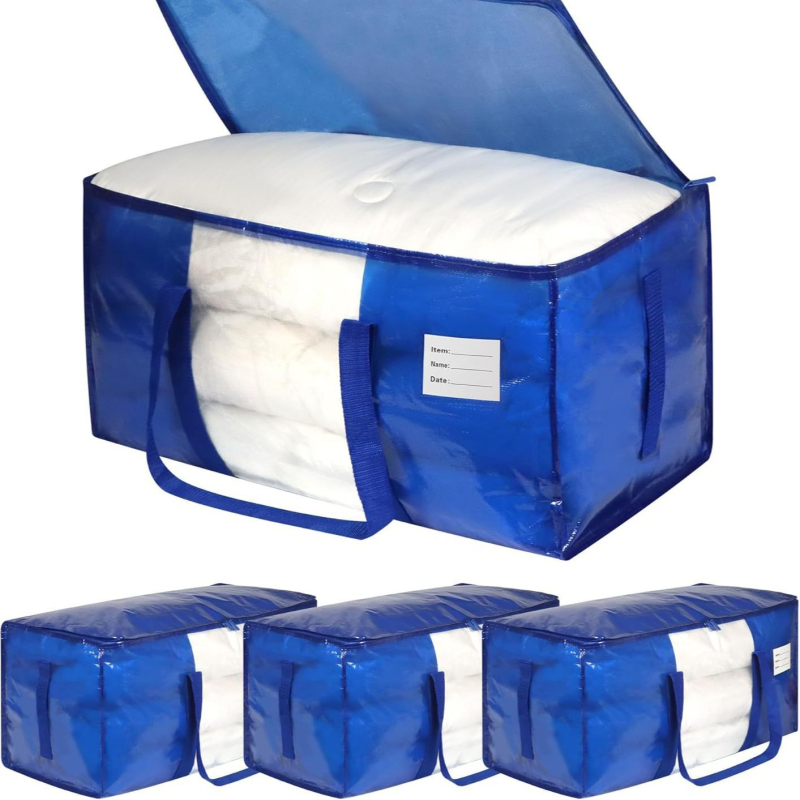 PP tkanina torba za preseljenje velike kapacitete, sklopiva za odjeću i posteljinu, safir plava, dimenzije 74×36×36 cm