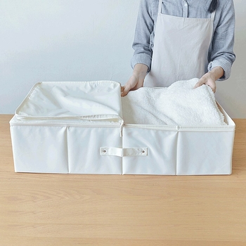 Kutija za pohranu ispod kreveta od Oxford tkanine, 60 L, za odjeću i deke, sklopiva