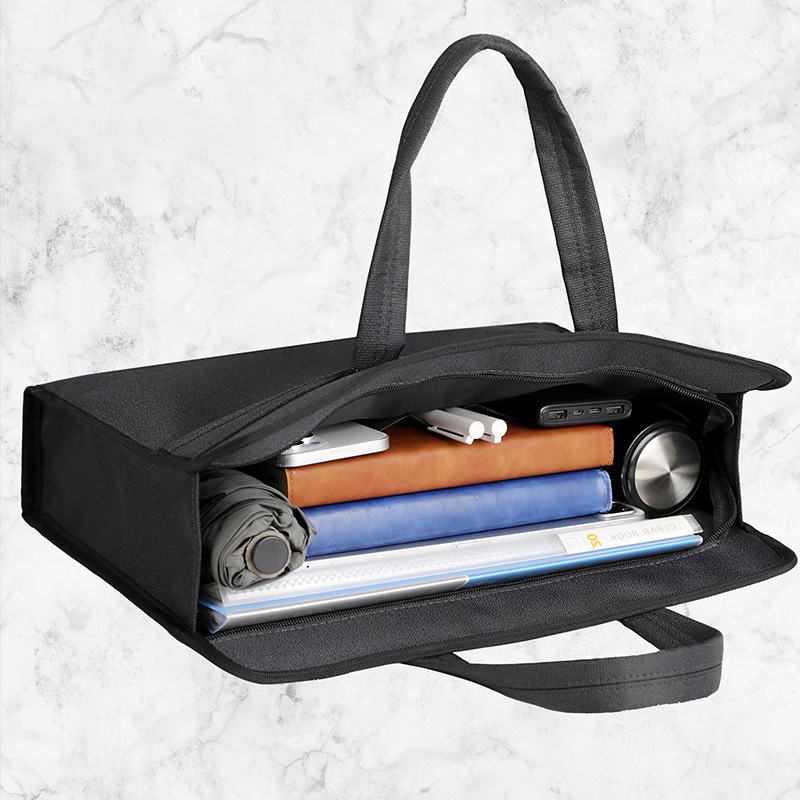 Torba za dokumente od Oxford platna, velika zapremina, torba za laptop sa zatvaračem i otiskom