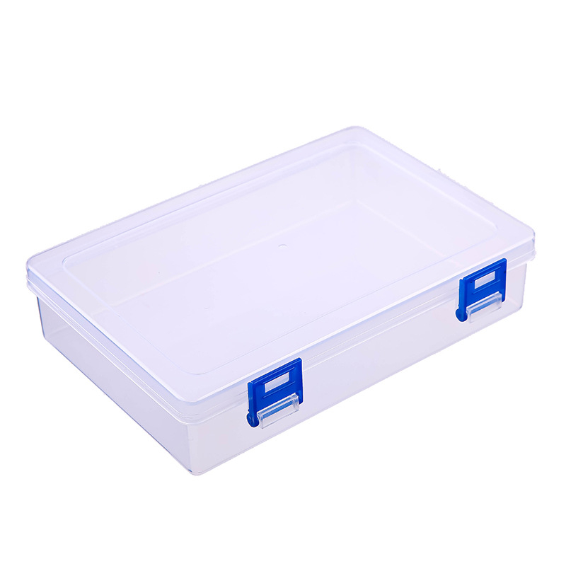 Otklopiva prozirna kutija s 8 pretinaca od PP plastike, za alate, ribolovnu opremu, uredski materijal, manikuru i nakit, s poklopcem