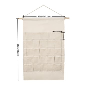 Zidna viseća torba za pohranu s 25 pretinaca za ključeve, daljinske upravljače i tablete – višeslojni organizator