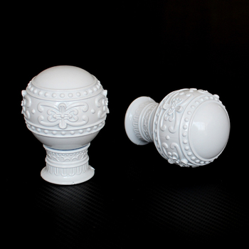 PVC ukrasna glava za šipku za zavjese, kompatibilna s šipkom promjera 2.8 cm