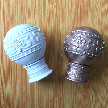 PVC ukrasna glava za šipku za zavjese, kompatibilna s šipkom promjera 2.8 cm