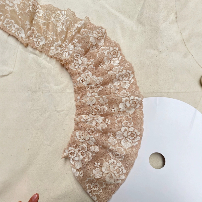 12 cm široki khaki čipkasti plisirani valans za zavjese, produženje, kućna dekoracija, dodaci s čipkom