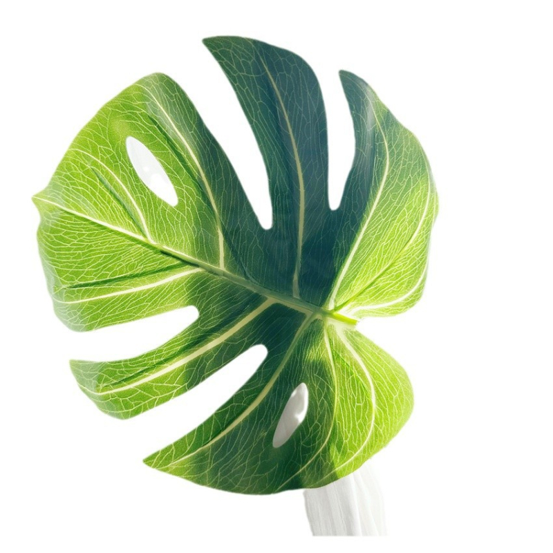 Plastična traka za zavjese s umjetnom zelenom biljkom, privjeskom u obliku lista i klipom za zavjese