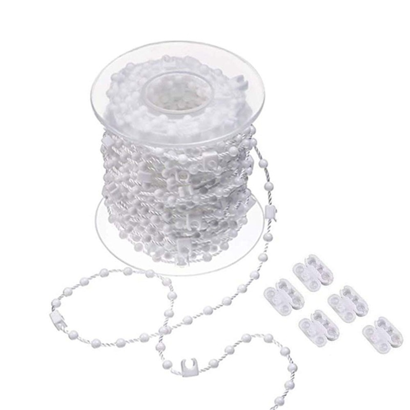 Plastični set dodatne opreme za vertikalne žaluzine, 127 mm donja perla, 10 m spojnica za perle, 10 kom
