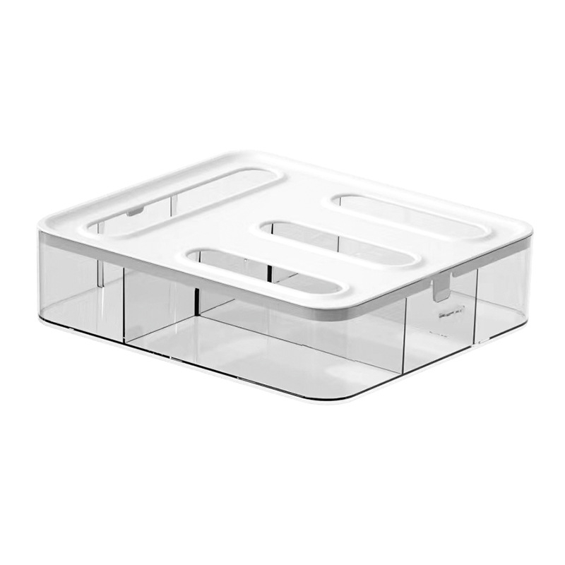 Organizator vrećica s poklopcem, 8 pretinaca, stolni i zidni za kuhinju, dimenzije 31,5 × 27,8 × 8,2 cm