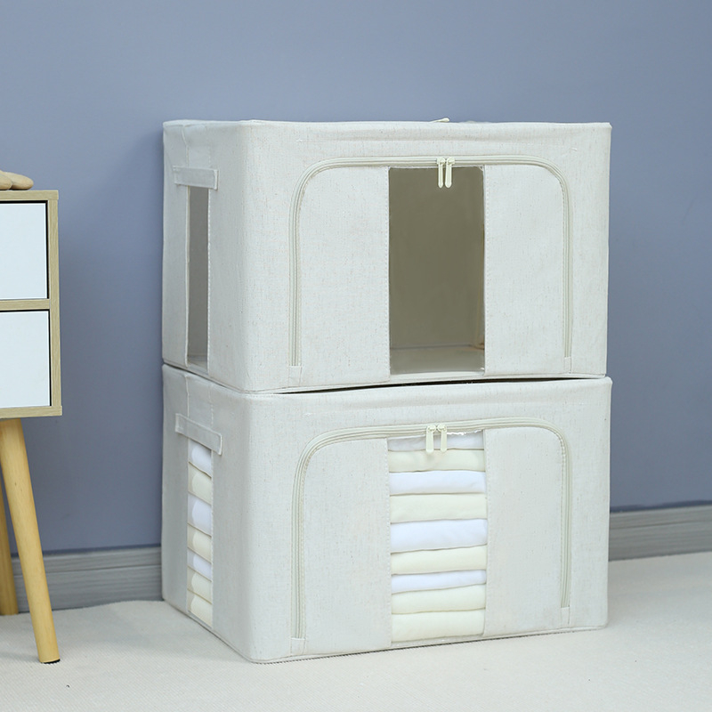Paratron kutija za pohranu od pamuka i lana, vodootporna, velika kapacitet, sklopivi kućni organizator, dimenzije 50x40x33 cm, 60-70 L