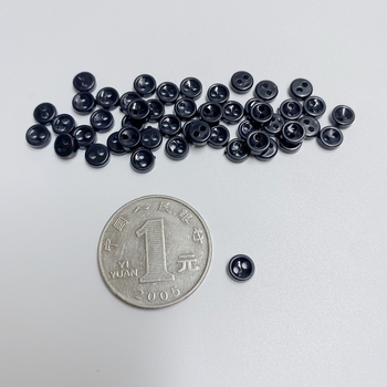 Crni mini gumbi s dvije rupe, 6 mm, za kukičanje, ručni rad, DIY, okrugli