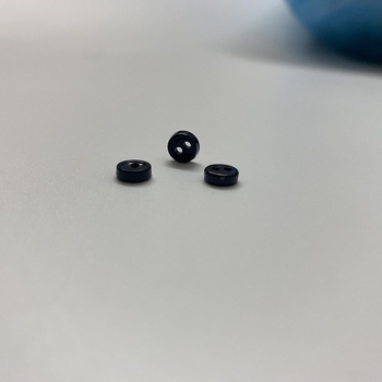 Crni mini gumbi s dvije rupe, 6 mm, za kukičanje, ručni rad, DIY, okrugli