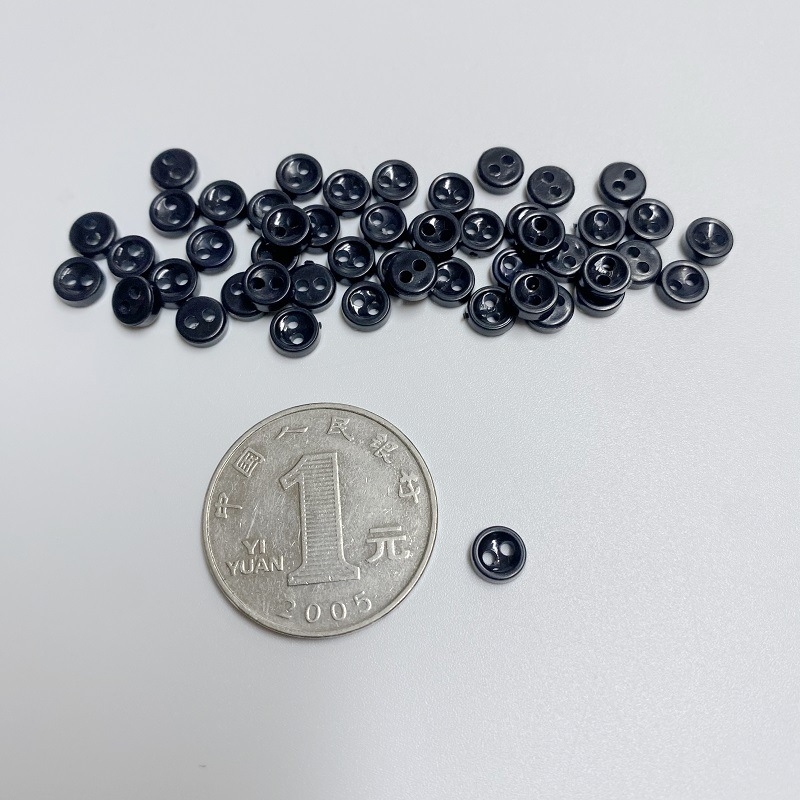 Crni mini gumbi s dvije rupe, 6 mm, za kukičanje, ručni rad, DIY, okrugli