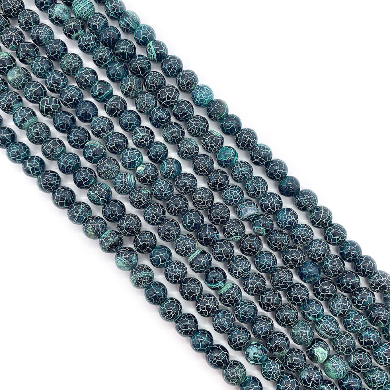 Prirodne kamen oksidirani ahat perle, slobodne perle, 6 mm, 8 mm i 10 mm, okrugle perle za DIY narukvice i ogrlice
