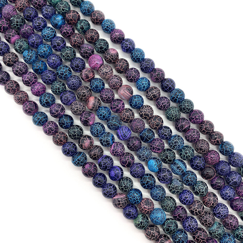 Prirodne kamen oksidirani ahat perle, slobodne perle, 6 mm, 8 mm i 10 mm, okrugle perle za DIY narukvice i ogrlice