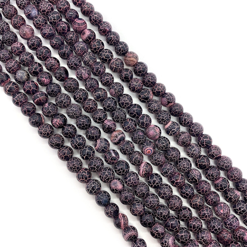 Prirodne kamen oksidirani ahat perle, slobodne perle, 6 mm, 8 mm i 10 mm, okrugle perle za DIY narukvice i ogrlice
