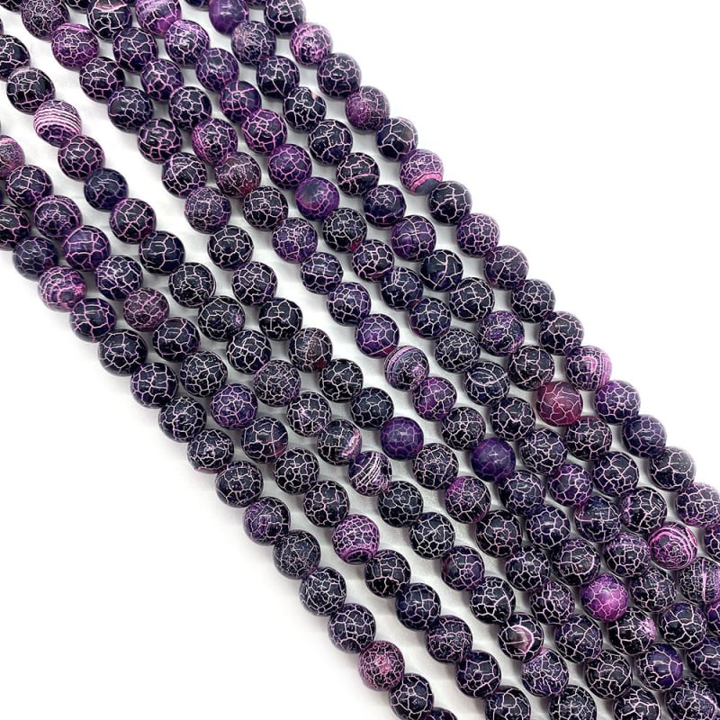 Prirodne kamen oksidirani ahat perle, slobodne perle, 6 mm, 8 mm i 10 mm, okrugle perle za DIY narukvice i ogrlice