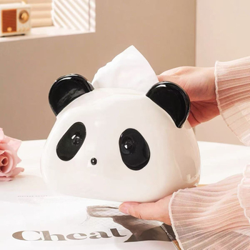 Slatka panda keramička kutija za maramice za dnevni boravak – dekorativni dizajn