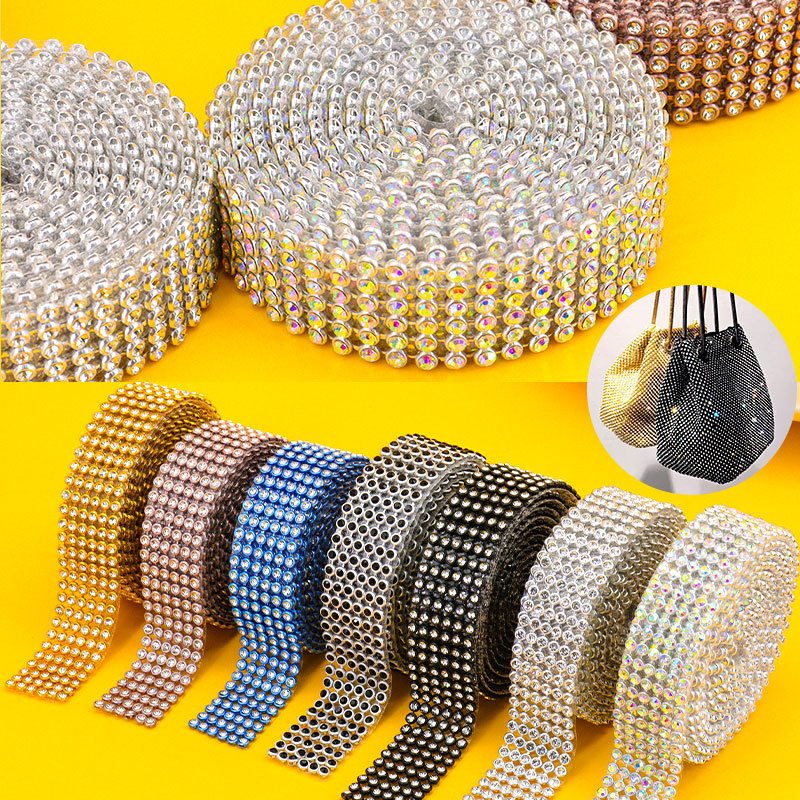 Samoljepljive aluminijske mrežaste trake sa kristalima za DIY nakit i dodatke