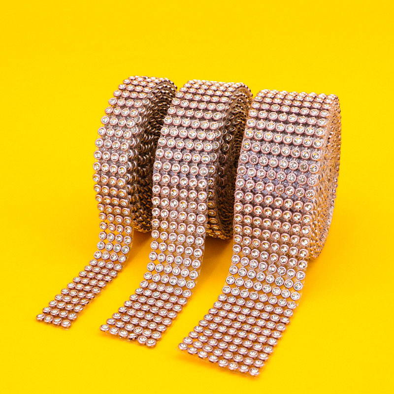 Samoljepljive aluminijske mrežaste trake sa kristalima za DIY nakit i dodatke