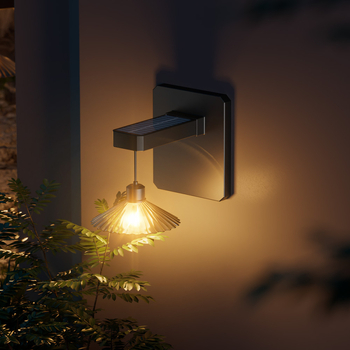 Solarna LED zidna svjetiljka za vanjsku upotrebu – vrt, hodnik i balkon | 6000K hladno bijela, 1000 lm, IP44, ABS, zidna montaža sa senzorom svjetla