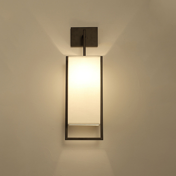Moderna minimalistička zidna svjetiljka za spavaću sobu s platnenim sjenilom