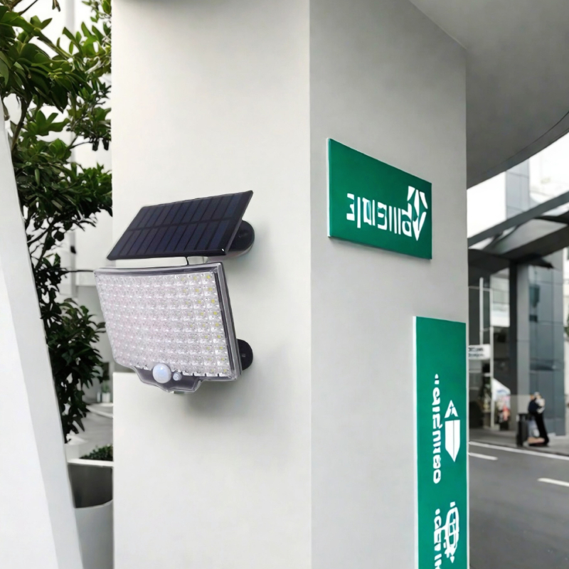 106 LED solarna lampa za vrt, vanjska vodootporna zidna svjetiljka sa senzorom za pejzažno osvjetljenje