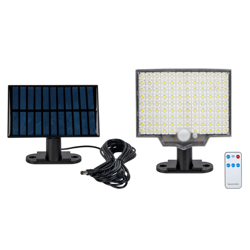 106 LED solarna lampa za vrt, vanjska vodootporna zidna svjetiljka sa senzorom za pejzažno osvjetljenje