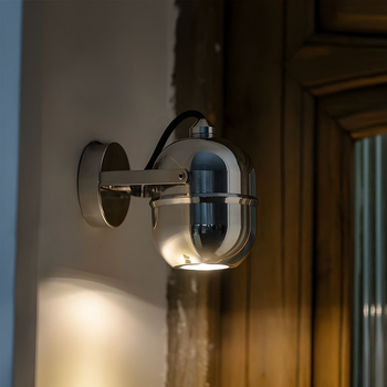 Bauhaus aluminijska zidna lampa za spavaću sobu, industrijski retro stil