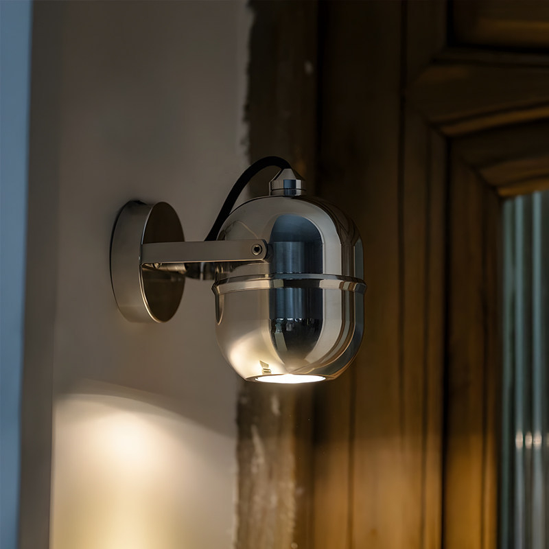 Bauhaus aluminijska zidna lampa za spavaću sobu, industrijski retro stil
