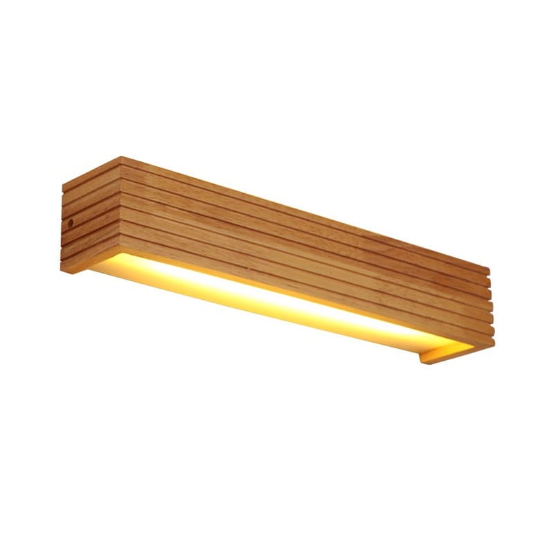 LED stenska lampa od masivnog drveta, skandinavski moderni minimalistički dizajn, za spavaću sobu i hodnik, model B1759