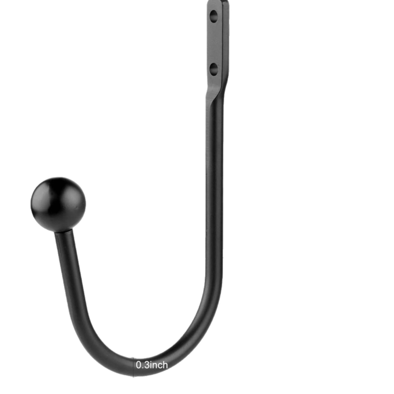 15 cm U‑oblik zavjese kuka, veliki zakrivljeni zidni kuk, metal