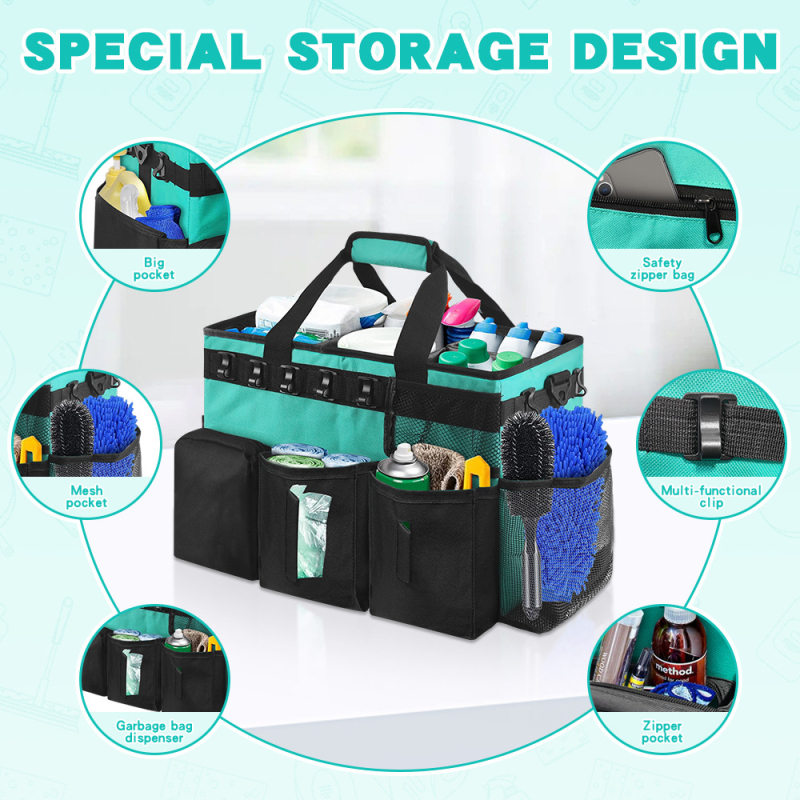 Sklopiva torba za organiziranje alata za čišćenje automobila, 24×27×39 cm, 10–20 L
