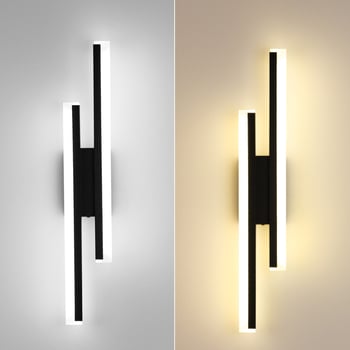 Zidna svjetiljka s dvije linije za hodnike i stubišta – moderni minimalistički LED rasvjeta za unutarnji prostor, spavaću sobu