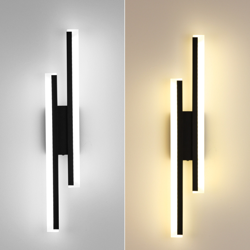 Zidna svjetiljka s dvije linije za hodnike i stubišta – moderni minimalistički LED rasvjeta za unutarnji prostor, spavaću sobu