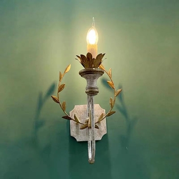 Drvena zidna lampa, vintage rustikalnog stila, američki seoski i francuski pastoralni dizajn, pogodna za dnevni boravak, blagovaonu, hodnik ili spavaću sobu